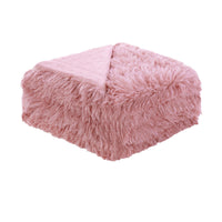 Thumbnail for Hotel Living Soft Shaggy Long Hair Blanket King Pink