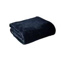 Thumbnail for Hotel Living Super Soft Coral Fleece Blanket Single Navy