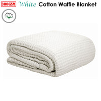 Thumbnail for Cotton Waffle Blanket White Single