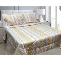 Thumbnail for Hotel Living 3 Pce Light Weight Comforter Set Queen/King Oscar Stripes