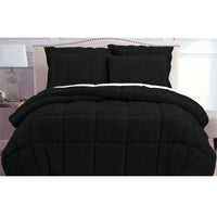 Thumbnail for Hotel Living Seersucker Comforter Set Queen Black