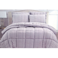 Thumbnail for Hotel Living 3 Piece Seersucker Comforter Set Queen Lilac