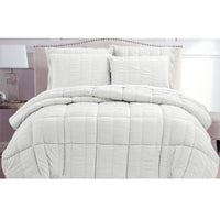Thumbnail for Hotel Living Seersucker Comforter Set King White