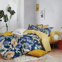 Thumbnail for Botanical House 100% Cotton Reversible Quilt Cover Set King