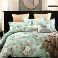 Thumbnail for Mint Botany 100% Cotton Reversible Quilt Cover Set Queen
