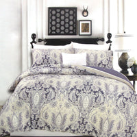 Thumbnail for 250TC Cotton Reversible Quilt Cover Set Elizabeth Queen