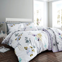 Thumbnail for Flora Lilac Quilt Cover Set Super King