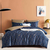 Thumbnail for 400TC Cotton Sateen Quilt Cover Set Foliole Queen