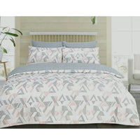 Thumbnail for Funky Geo Blush Quilt Cover Set Queen