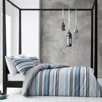 Thumbnail for Gabrielle Blue Quilt Cover Set Double