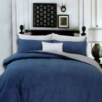Thumbnail for 250TC Halifax Cotton Reversible Quilt Cover Set Queen