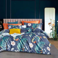 Thumbnail for 400TC Cotton Sateen Quilt Cover Set Mirade Garden Queen