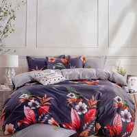 Thumbnail for Paradiso 100% Cotton Reversible Quilt Cover Set Queen