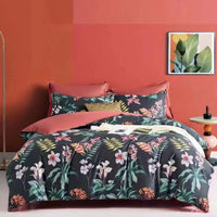 Thumbnail for 400TC Cotton Sateen Quilt Cover Set Secret Garden Queen
