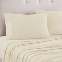 Thumbnail for Art Terrace Microfiber Sheet Set King 33cm Wall Cream