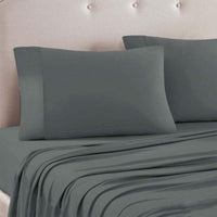 Thumbnail for Art Terrace Microfiber Sheet Set King 33cm Wall Grey