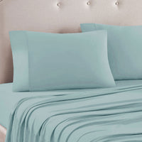 Thumbnail for Art Terrace Microfiber Sheet Set King 33cm Wall Ice Blue
