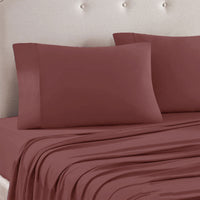 Thumbnail for Art Terrace Microfiber Sheet Set Queen 33cm Wall Rosewood