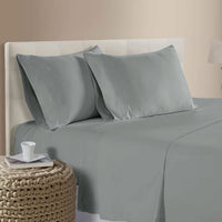 Thumbnail for 400TC Bamboo Cotton Sheet Set Grey Queen
