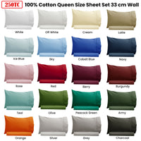 Thumbnail for Artex 250TC 100% Cotton Sheet Set Single Navy