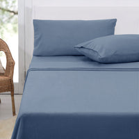 Thumbnail for Polar Fleece Sheet Set King 36cm Wall with King Pillowcases Airforce Blue