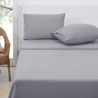 Thumbnail for Polar Fleece Sheet Set Double 30cm Wall Grey