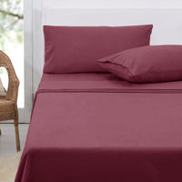 Thumbnail for Polar Fleece Sheet Set King 36cm Wall with King Pillowcases Rosewood