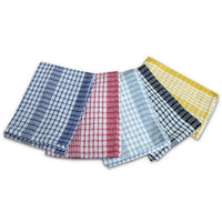 Thumbnail for Hotel Living Checkered Set of 5 Cotton Tea Towels