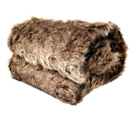 Thumbnail for Faux Fur Animal Assorted Throw Rug Mexican Wolf