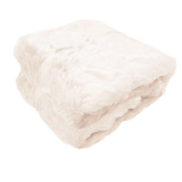 Thumbnail for Ariana Long Fleece Faux Fur Throw Rug Light Peach