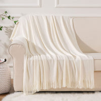Thumbnail for Bahamas Ivory Woven Throw Rug