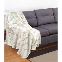 Thumbnail for Embossed Print Throw Ivory World Cities