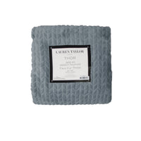 Thumbnail for Herringbone Faux Fur Throw Rug Steel