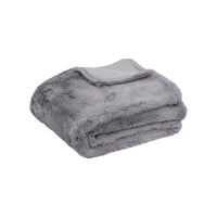 Thumbnail for Tuscany Luxury Faux Sheep Wool Fur Throw Rug Grey
