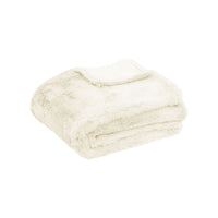 Thumbnail for Tuscany Luxury Faux Sheep Wool Fur Throw Rug Ivory