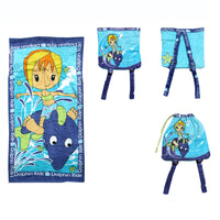 Thumbnail for Kids Beach Towel N Bag Dolphin