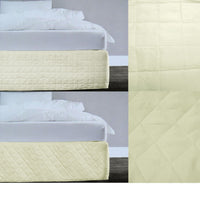 Thumbnail for Random Pattern Quilted Valance Cream Queen
