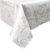 Thumbnail for Deco White Luxury Jacquard Tablecloth 150 x 220 cm