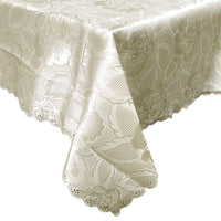 Thumbnail for Rose Ecru Luxury Jacquard Tablecloth 150 x 270 cm