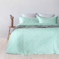 Thumbnail for Bambury Botanica Embossed Glacier Coverlet Set Queen/King