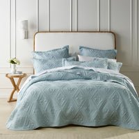 Thumbnail for Bianca Aspen Sky Blue Embroidered Bedspread Set King