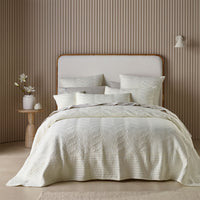 Thumbnail for Bianca Kamala Cream Embossed Bedspread Set Double