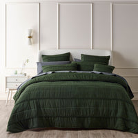 Thumbnail for Bianca Vienna Green Textured Bedspread Set Double