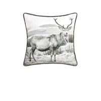 Thumbnail for Bianca Alpine Stag Taupe Jacquard Square Velvet Filled Cushion