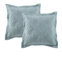 Thumbnail for Bianca Pair of Aspen Sky Blue European Pillowcases