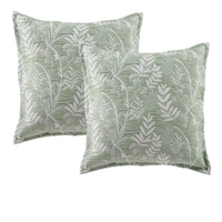 Thumbnail for Bianca Pair of Eden Sage European Pillowcases