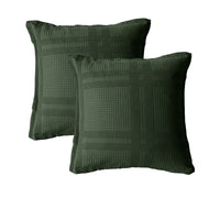 Thumbnail for Bianca Pair of Sussex Forest Green European Pillowcases