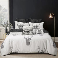 Thumbnail for Bianca Alpine Stag Taupe Polyester Cotton Quilt Cover Set King