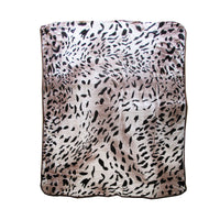Thumbnail for 375gsm 1 Ply Animal Print Faux Mink Blanket Queen 200x240 cm Jaguar