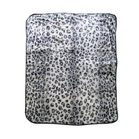 Thumbnail for 375gsm 1 Ply Animal Print Faux Mink Blanket Queen 200x240 cm Snow Leopard